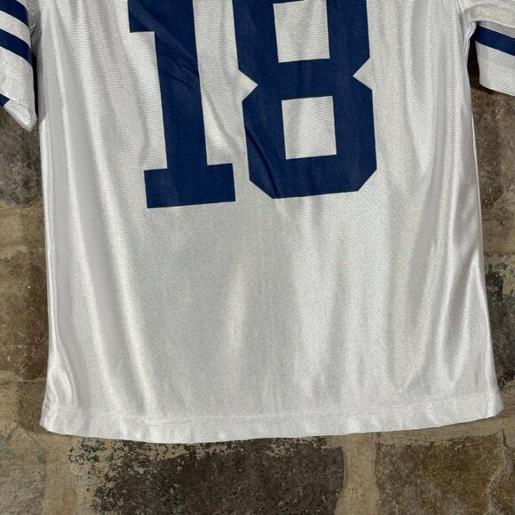 NFL Team Apparel Peyton Manning‎ #18 Jersey Youth XL White Colts Shirt GOAT - Picture 6 of 12